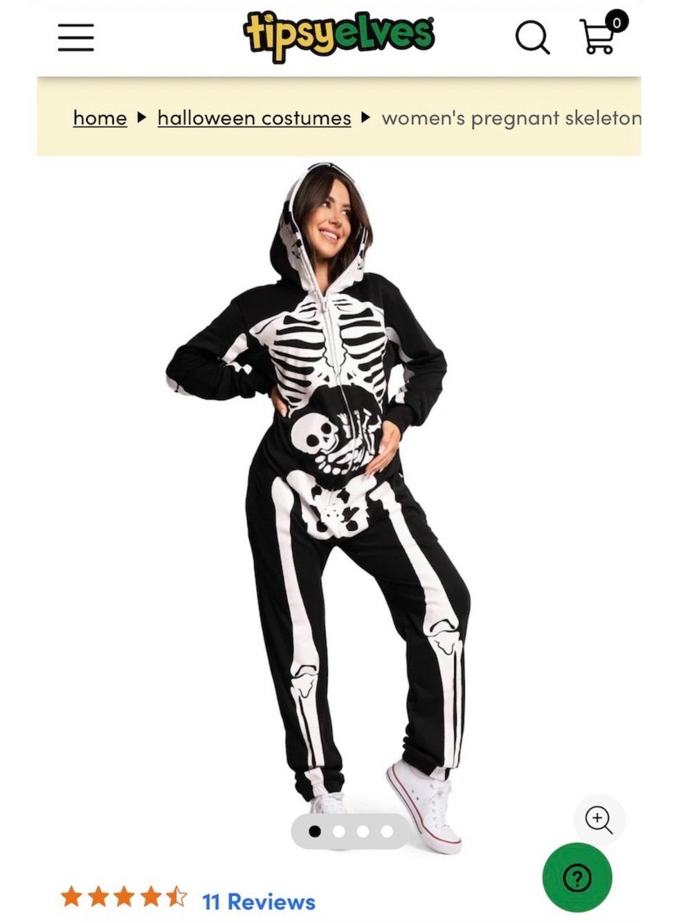 Tipsy Elves Black & White Skeleton Kids Hoodie Jumpsuit